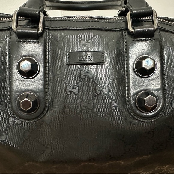 Gucci Imprime Monogram Medium Joy Stud Boston Black!!! - Picture 13 of 17